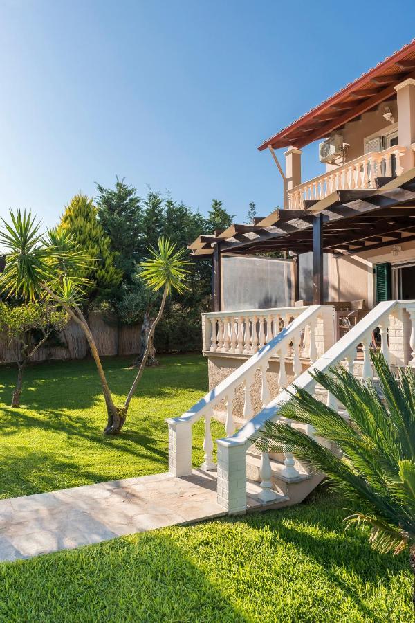 Villa Maxim With Private Pool & Tennis Court Halikounas Екстер'єр фото
