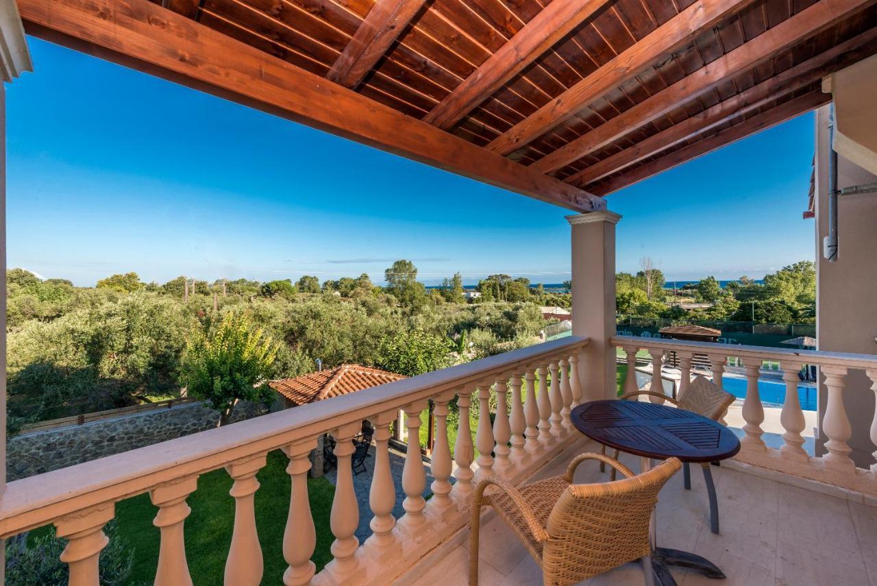 Villa Maxim With Private Pool & Tennis Court Halikounas Екстер'єр фото