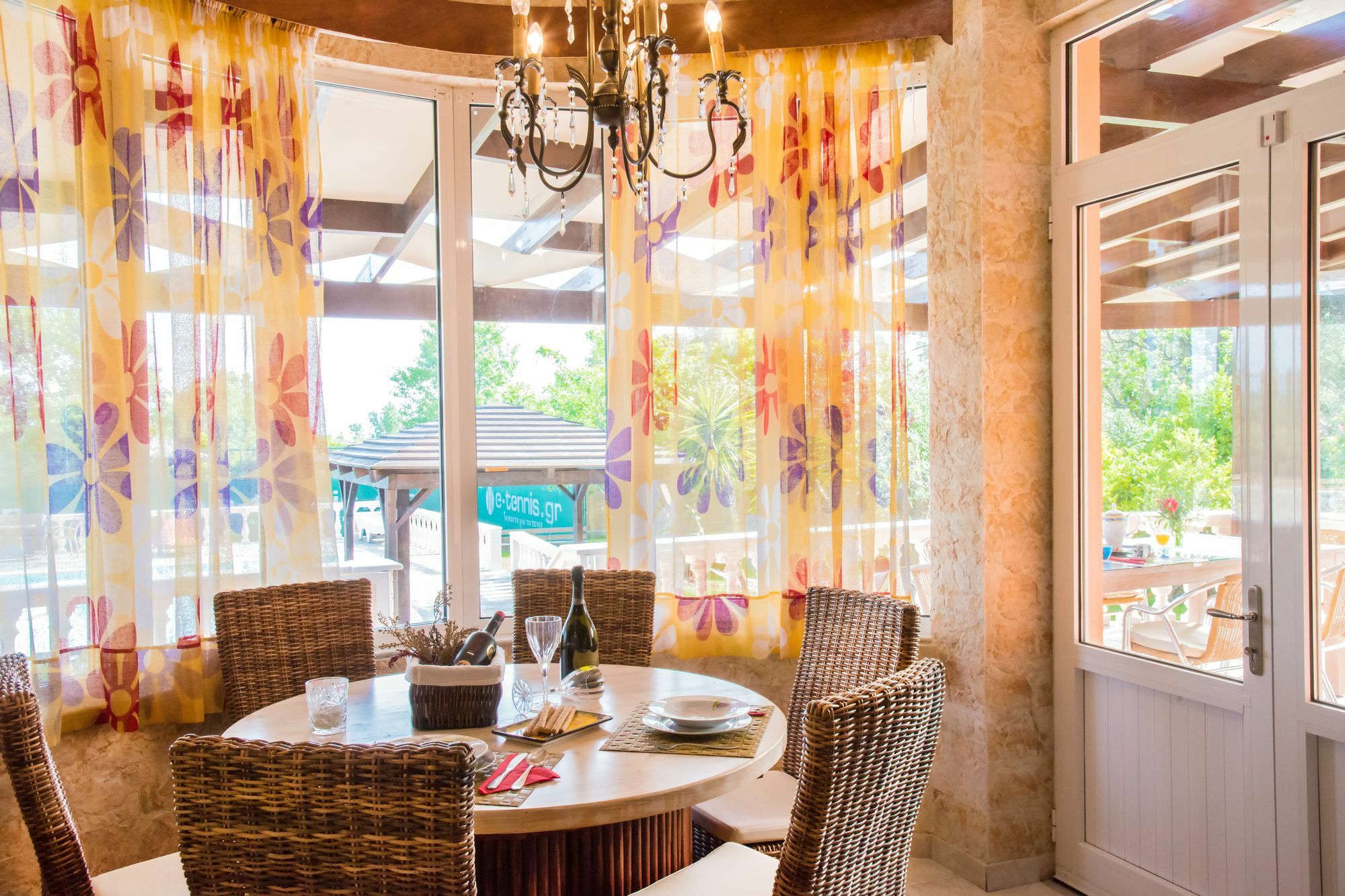 Villa Maxim With Private Pool & Tennis Court Halikounas Екстер'єр фото